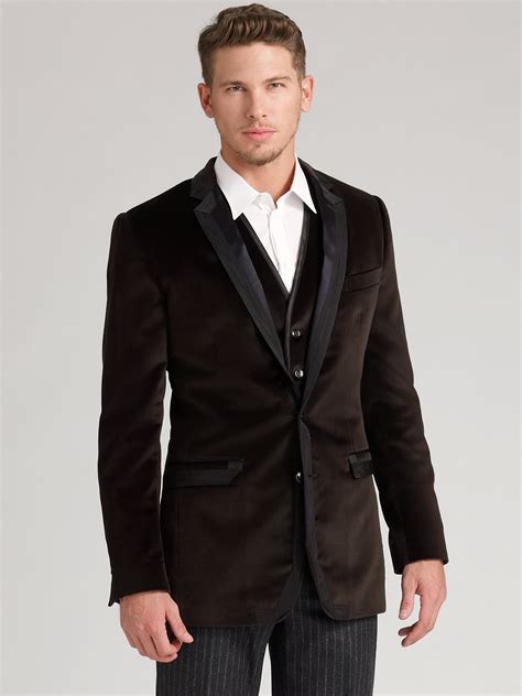 dolce gabbana mens velvet blazer